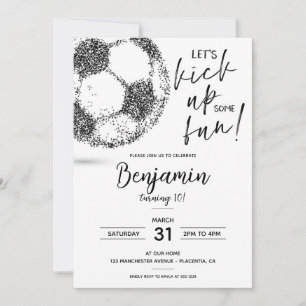 Minimal Soccer Birthday Modern invitation