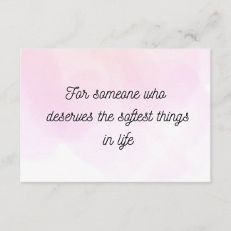 Minimal Soft Quote Greeting Card Thoughtful Gift