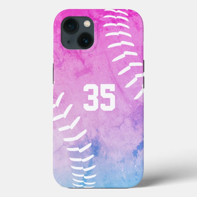 minimal softball girly pastels Case-Mate iPhone case (Back)