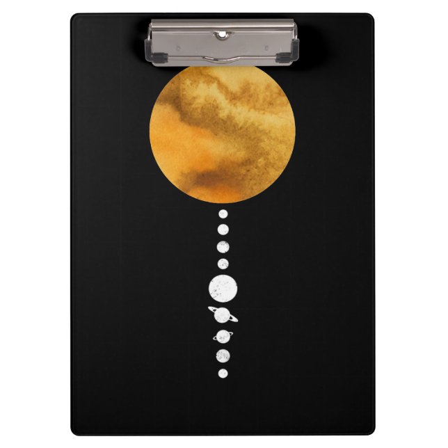 Minimal Solar System Clipboard (Front)