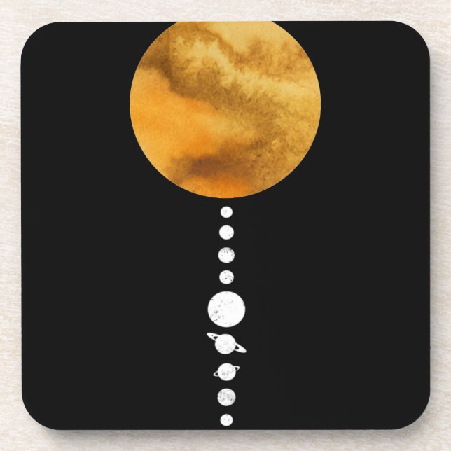 Minimal Solar System Coaster (Front)