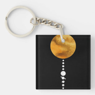 Minimal Solar System Key Ring