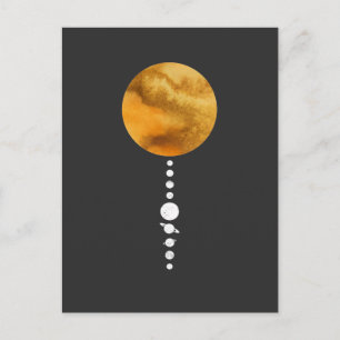 Minimal Solar System Postcard
