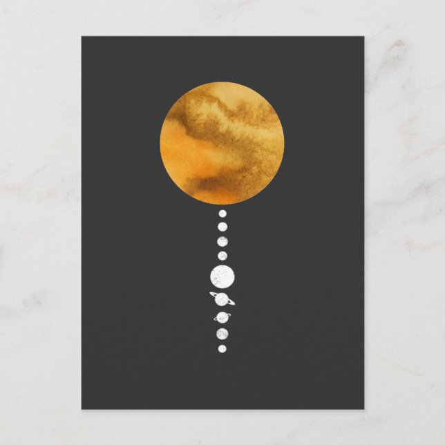 Minimal Solar System Postcard (Front)
