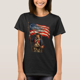 Minimal Soldier American Flag Patriotic Pride T-Shirt