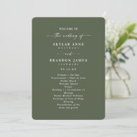 Minimal Solid Monstera Green Wedding Ceremony