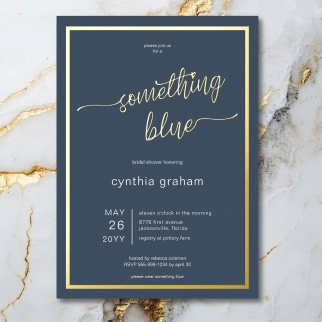 Minimal Something Blue Before I Do Bridal Shower (Creator Uploaded)