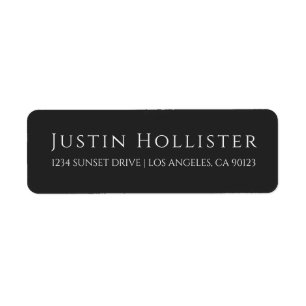 Minimal Sophisticated   Charcoal Return Address