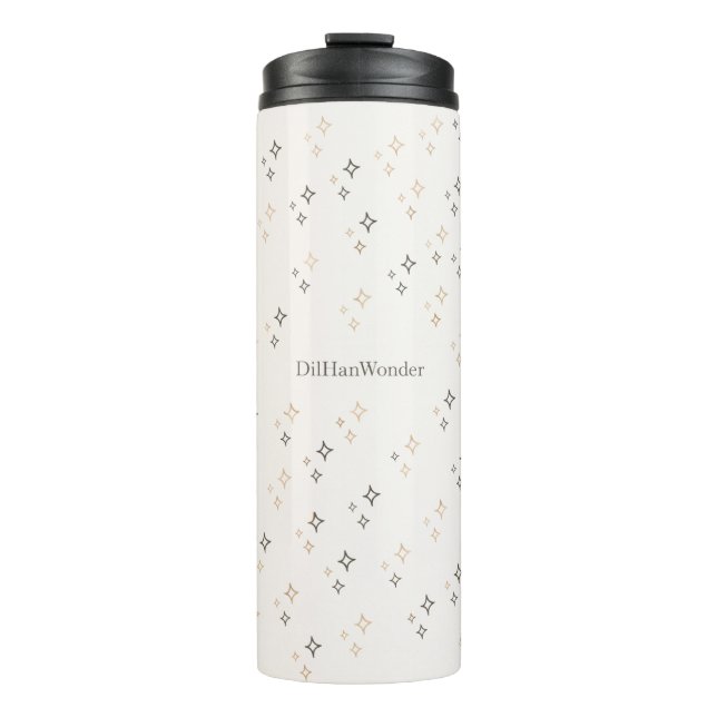 Minimal Sparkle Star Pattern for Everyday Products Thermal Tumbler (Front)
