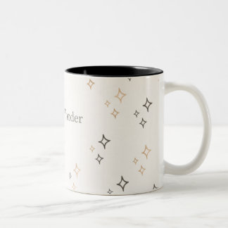 Minimal Sparkle Star Pattern for Everyday Products Two-Tone Coffee Mug
