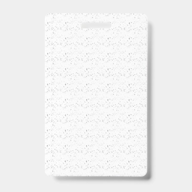 Minimal Speckled Pattern Custom Badge ID Badge (Front)