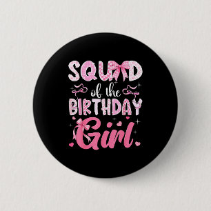 Minimal Squad Birthday Girl Pink Coquette 6 Cm Round Badge
