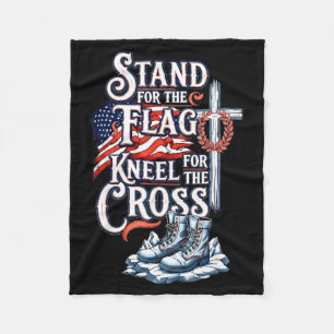 Minimal Stand For Flag Kneel Cross Fleece Blanket