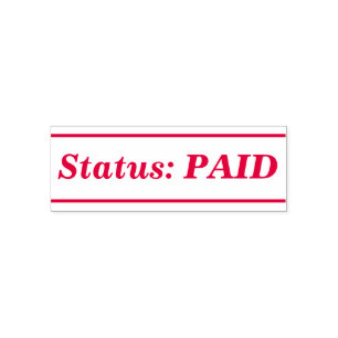 Minimal "Status: PAID" Rubber Stamp