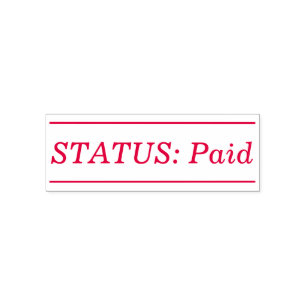Minimal "STATUS: Paid" Rubber Stamp