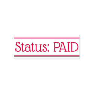Minimal "Status: PAID" Rubber Stamp