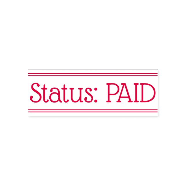 Minimal "Status: PAID" Rubber Stamp (Design)