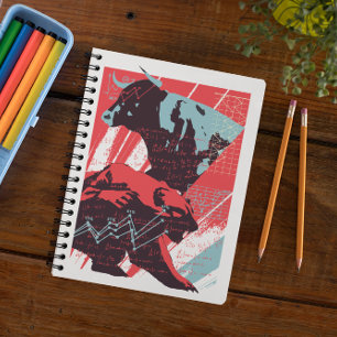 Minimal Stock Market Bull Bear Chart Notebook