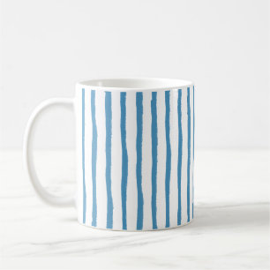 Minimal Stripe Blue Coffee Mug