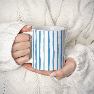 Minimal Stripe Blue Coffee Mug