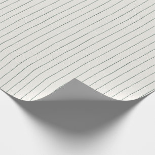 Minimal Stripe Green Christmas Wrap Wrapping Paper