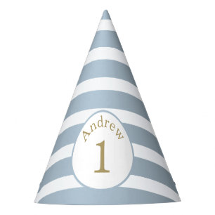 Minimal Stripes Custom Birthday Party Hat 
