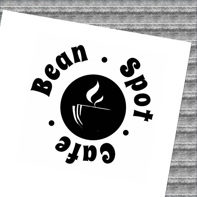 Minimal Stylised Cup Logo Loyalty Cafe Rubber Stamp (Creator Uploaded)