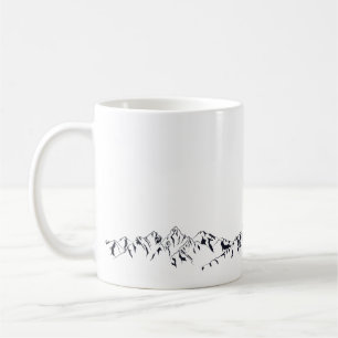 Minimal Stylish Black and White Mountain Mug