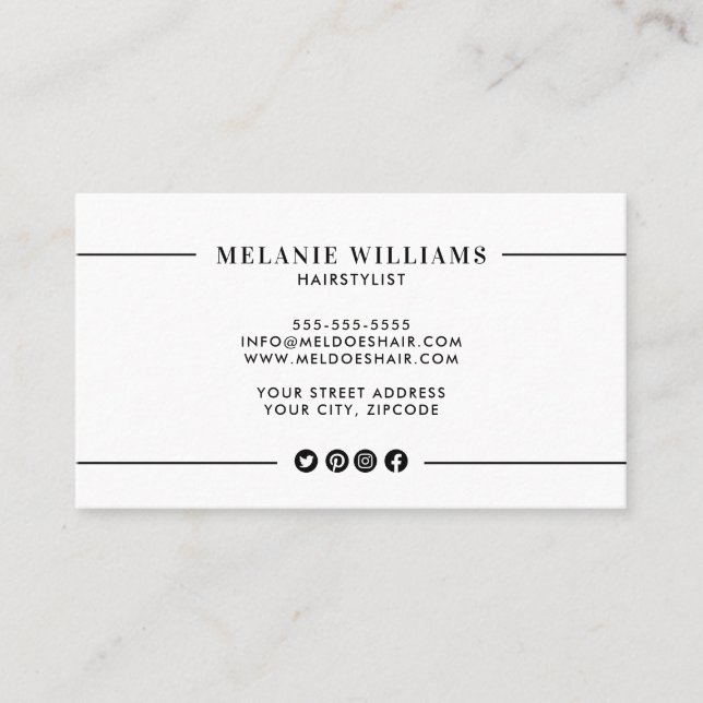 Minimal Stylish Business Card Design (Front)