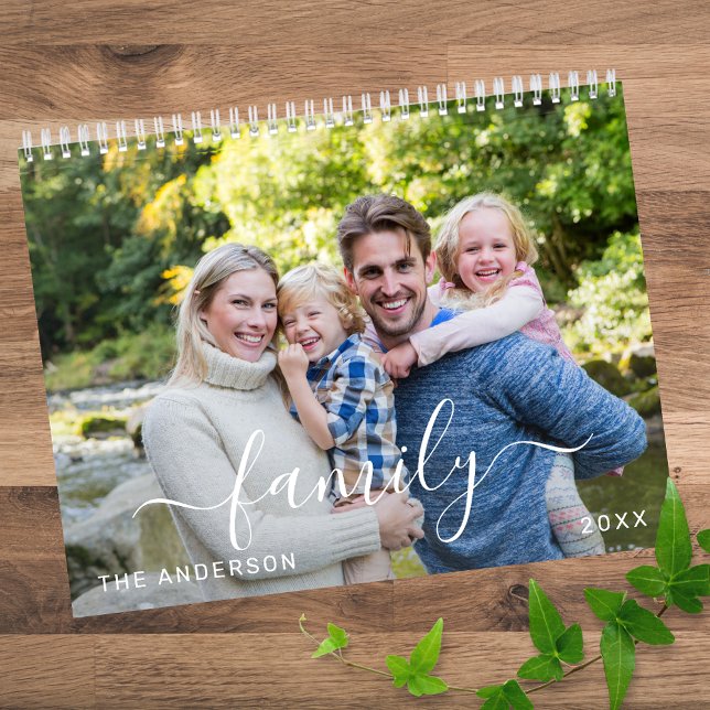 Minimal Stylish Create Your Own Family Photo 2026 Calendar (Creator Uploaded)