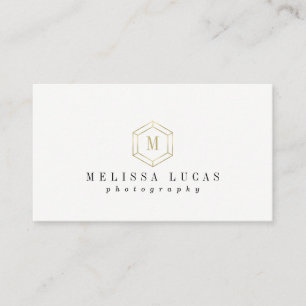 Minimal Stylish Gold Geometric Business Cards