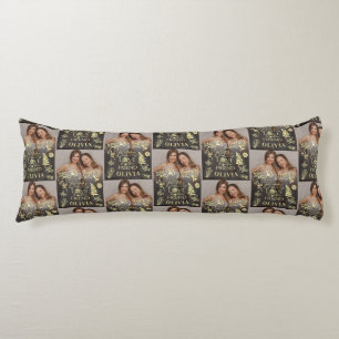 Minimal Stylish Name Photo Friend Birthday Body Cushion