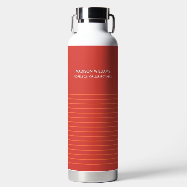Minimal Stylish Trendy Modern Water Bottle (Front)