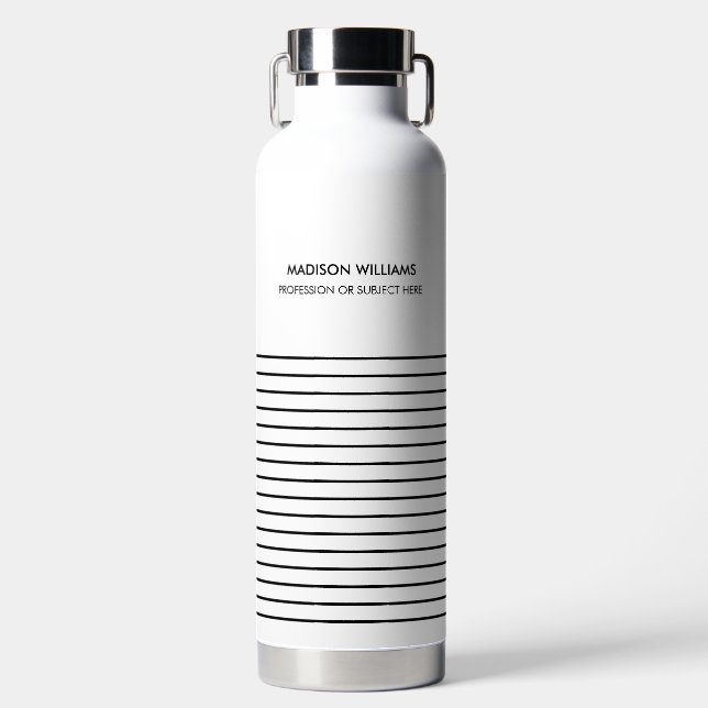 Minimal Stylish Trendy Modern Water Bottle (Front)