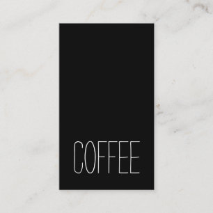Minimal Stymie Word Dark Vertical Coffee Card