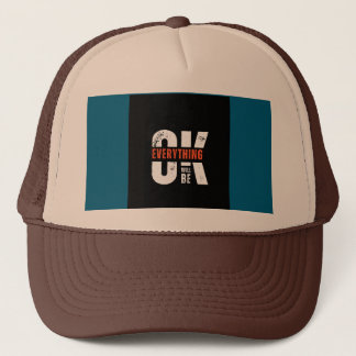 minimal sun and waves trucker cap