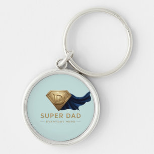 Minimal Superhero Father’s Day Design Key Ring