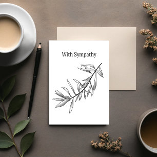 Minimal Sympathy Card - Quiet Grove