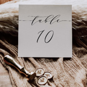 Minimal Table Number Card Reception Seating O100