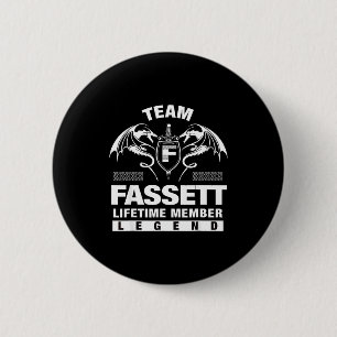 Minimal Team Fassett Lifetime Member Gift 6 Cm Round Badge