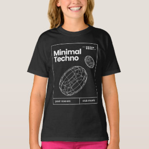 Minimal Techno music Spheres design T-Shirt