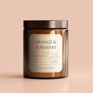 Minimal Terracotta Clay Earthy Tones Candle Label