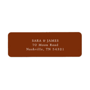 Minimal Terracotta Return Address Label