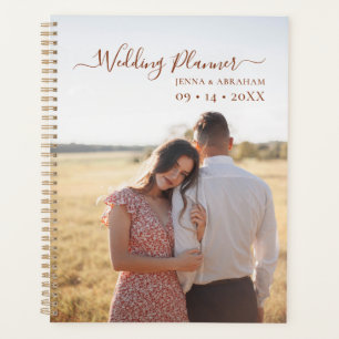 Minimal Terracotta Script Photo Wedding Planner