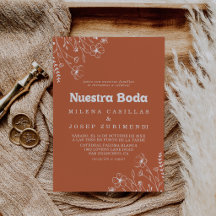 Minimal Terracotta Wildflower Nuestra Boda Wedding