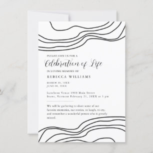 Minimal Text Celebration of Life Invitation