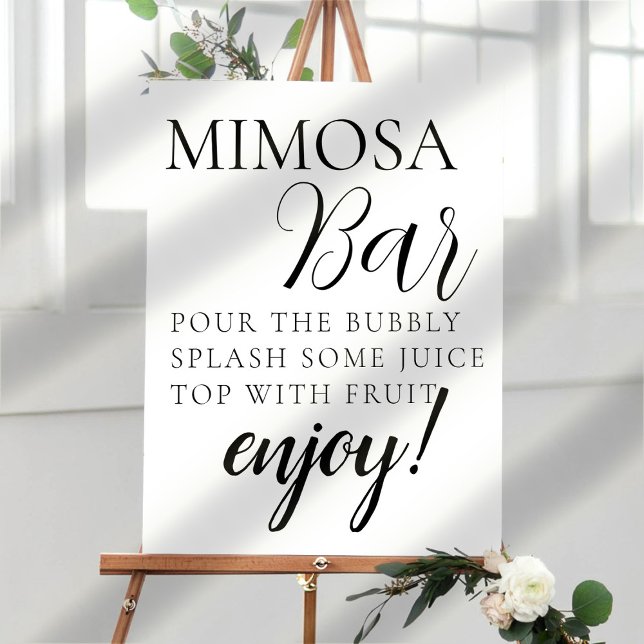 Minimal Text Script Mimosa Bar Sign (Creator Uploaded)