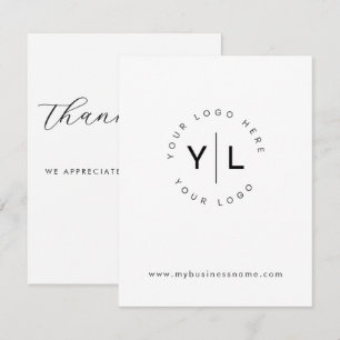 Minimal Thank You Insert for Small Business Card