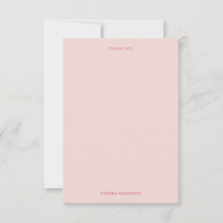 Minimal Thank You Note Card
