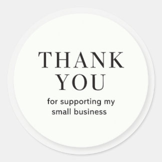 Minimal thank you small business sticker